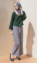 GRAY CHARLOTTE PANTS - Sugarscarf