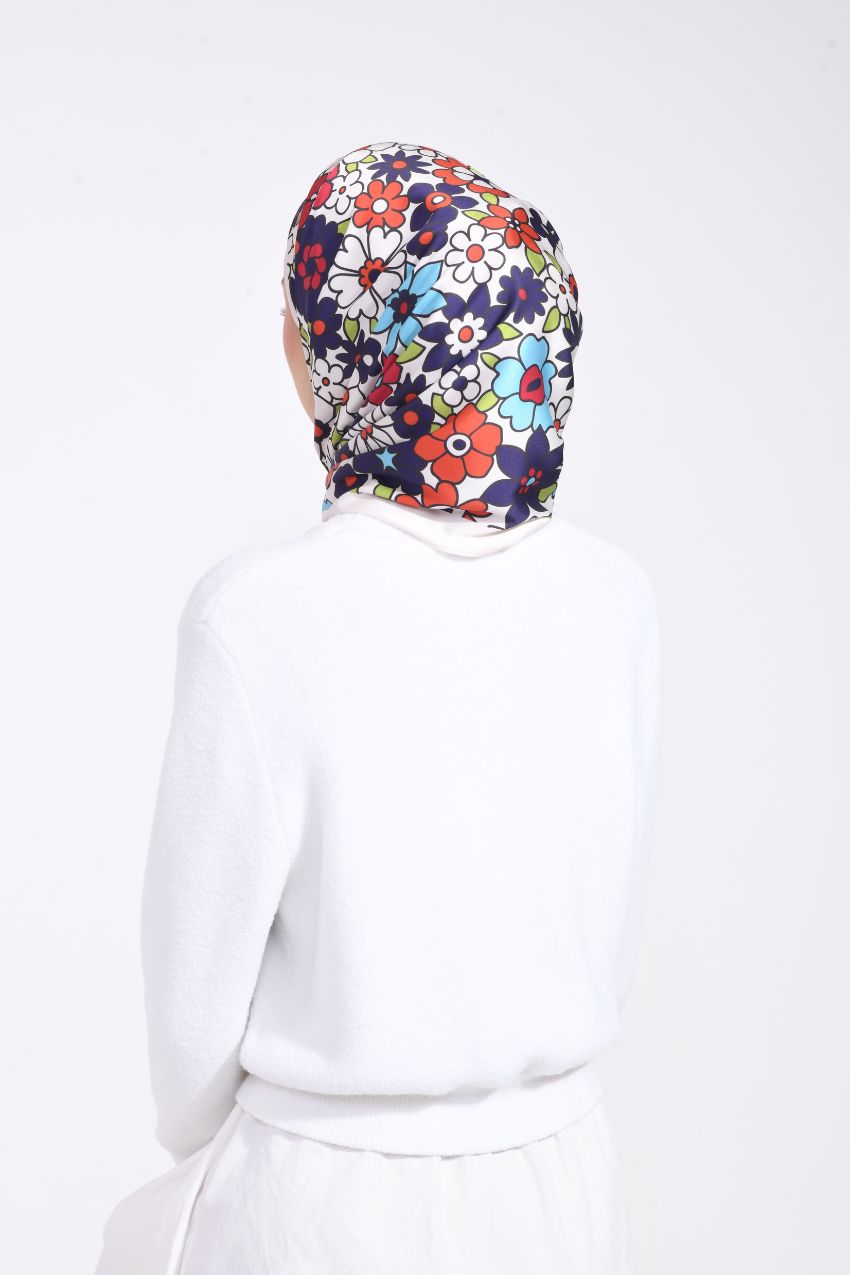 ( Shawl ) FlowerPower Mixed Satin Silk ( Cats )