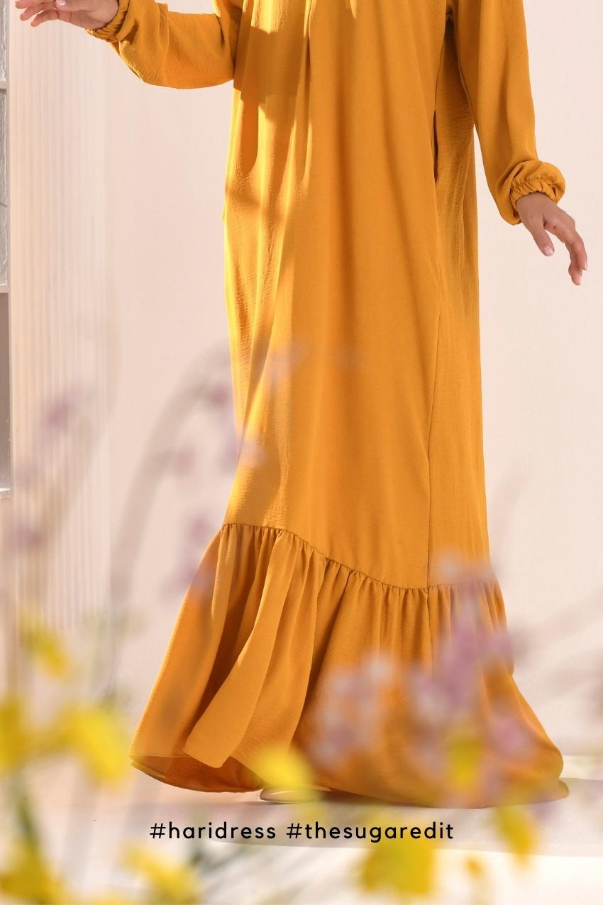 Ha-Ri Dress in Lite Mustard