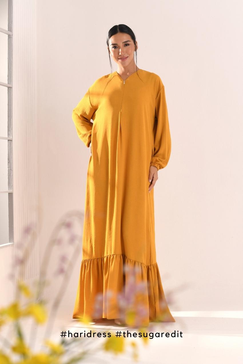 Ha-Ri Dress in Lite Mustard