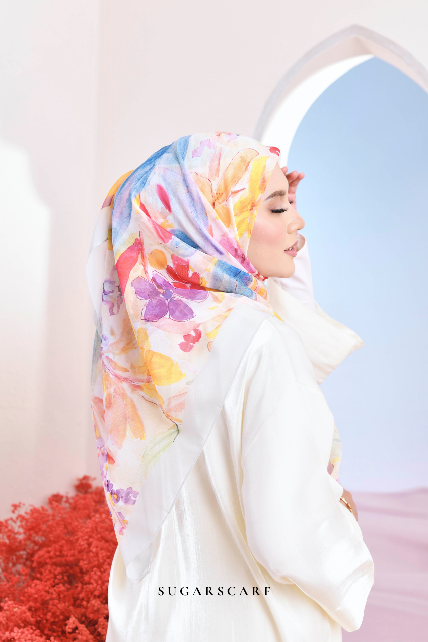 YES ( Japanese Voile Vol2 Square Scarf ) Riang Raya in ( BERGAYA )