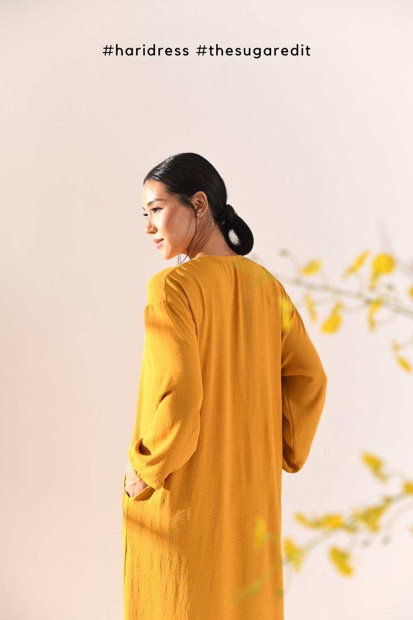 Ha-Ri Dress in Lite Mustard