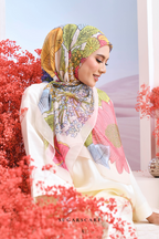 YES ( Japanese Voile Vol2 Square Scarf ) Garden of Hurrem Bloom in ( CEMILE )