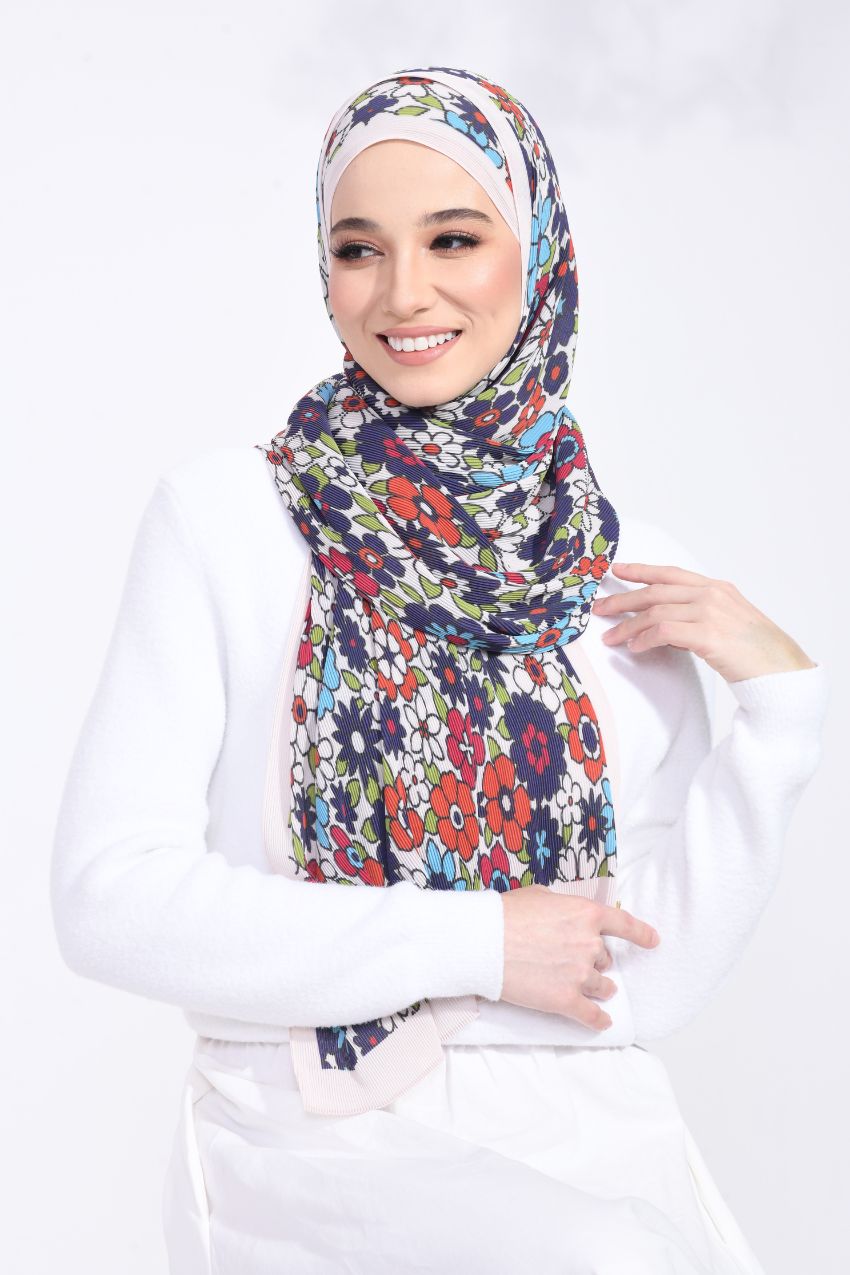 Sample ( Full Wide Pleats Shawl ) FlowerPower - CATS