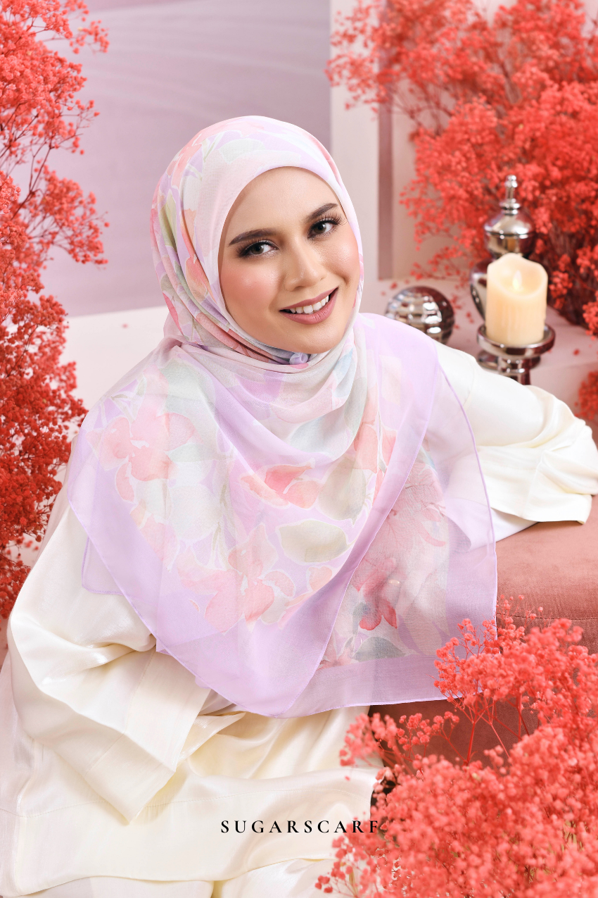 YES ( Japanese Voile Vol2 Square Scarf ) Riang Raya in ( RINDU )