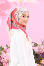 YES DEFECT -  (Japanese Voile Square Scarf ) Soulful Bloom In (Talia)