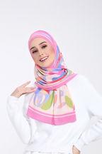 (SAMPLE) ( Full Wide Pleats Shawl ) Bloom Valley ( Fun Garden )