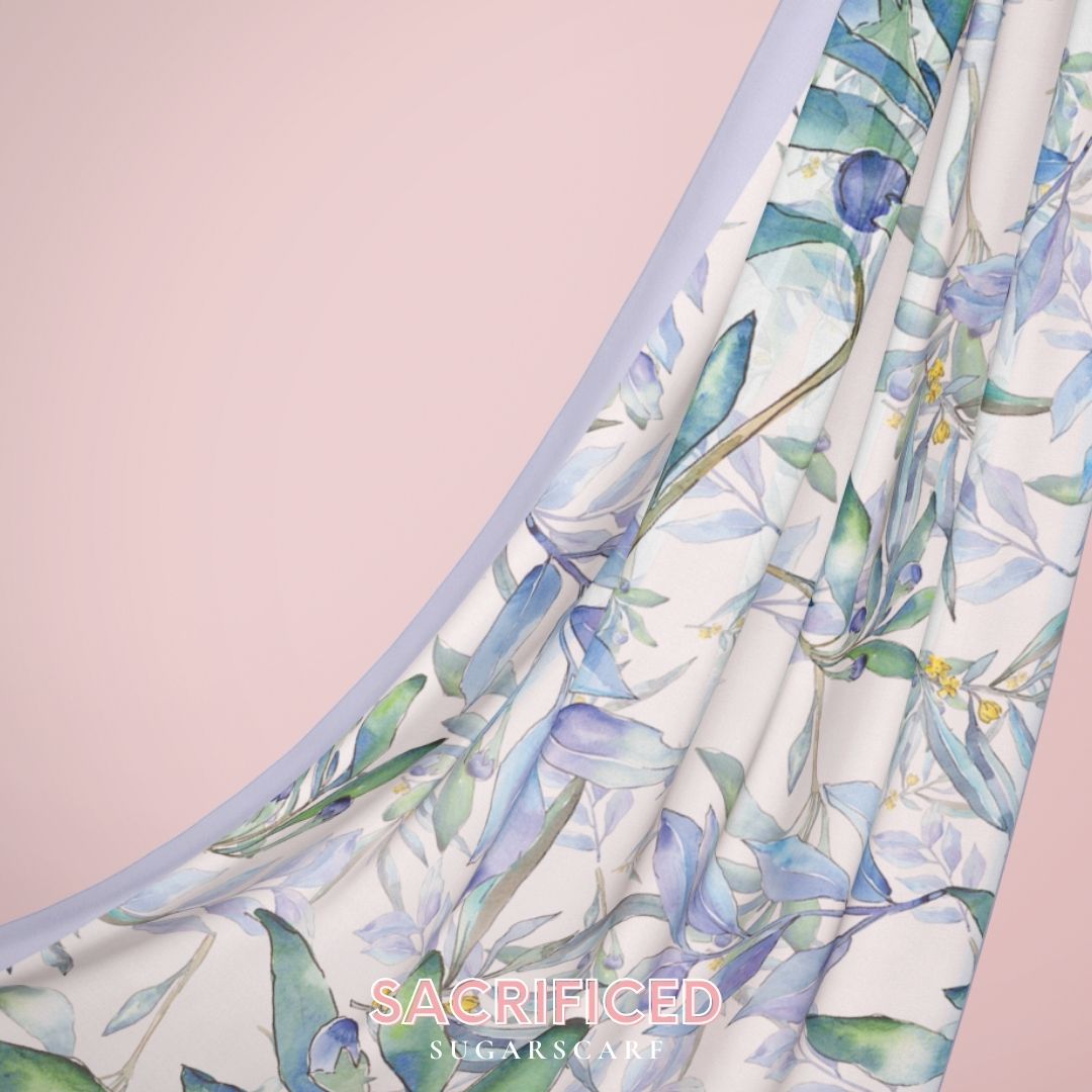 (SAMPLE) (Pleated Shawl) Bloom Journey Wide Pleats Scarf In Sacrificed -