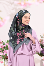 YES ( Square ) Soulful Bloom Mixed Silk Satin Scarf ( Sara )