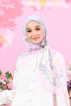 YES (Japanese Voile Square Scarf ) Soulful Bloom In (Roxelana)