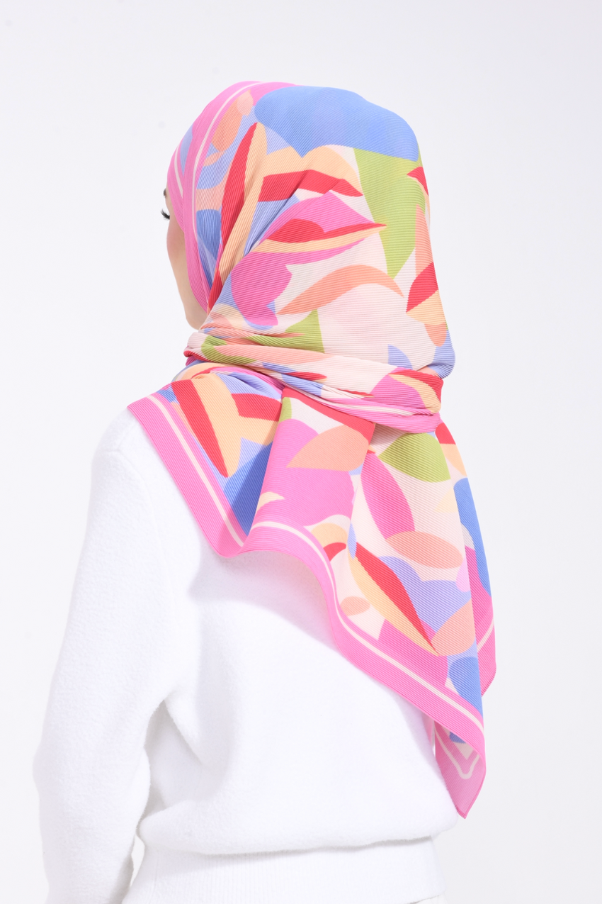 (SAMPLE) ( Full Wide Pleats Shawl ) Bloom Valley ( Fun Garden )