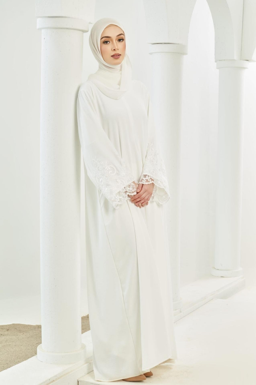Layla Abaya [ Off White ]