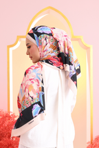 YES ( Full Wide Pleats Shawl ) Soulful Bloom Edition ( Dahlia )