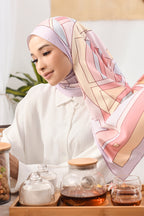YES LIMITED EDITION ( Long Scarf ) RONA Shawl Mixed Satin Silk  ( Kak Su )