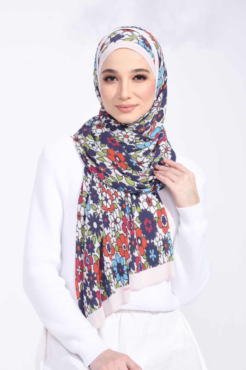 Sample ( Full Wide Pleats Shawl ) FlowerPower - CATS