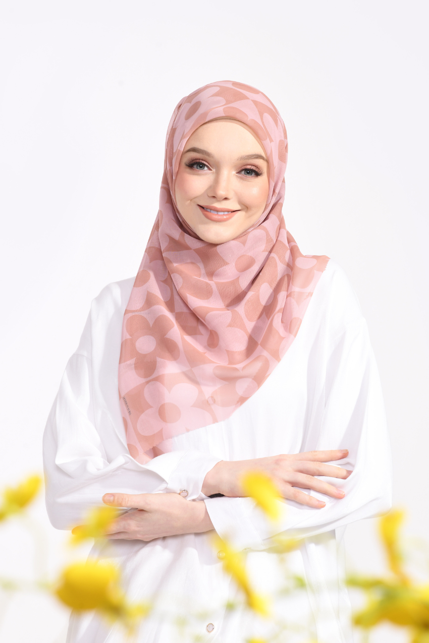 YES THESUGAREDIT Fiora Flower Series Japanese Voile In Square ( Soft )