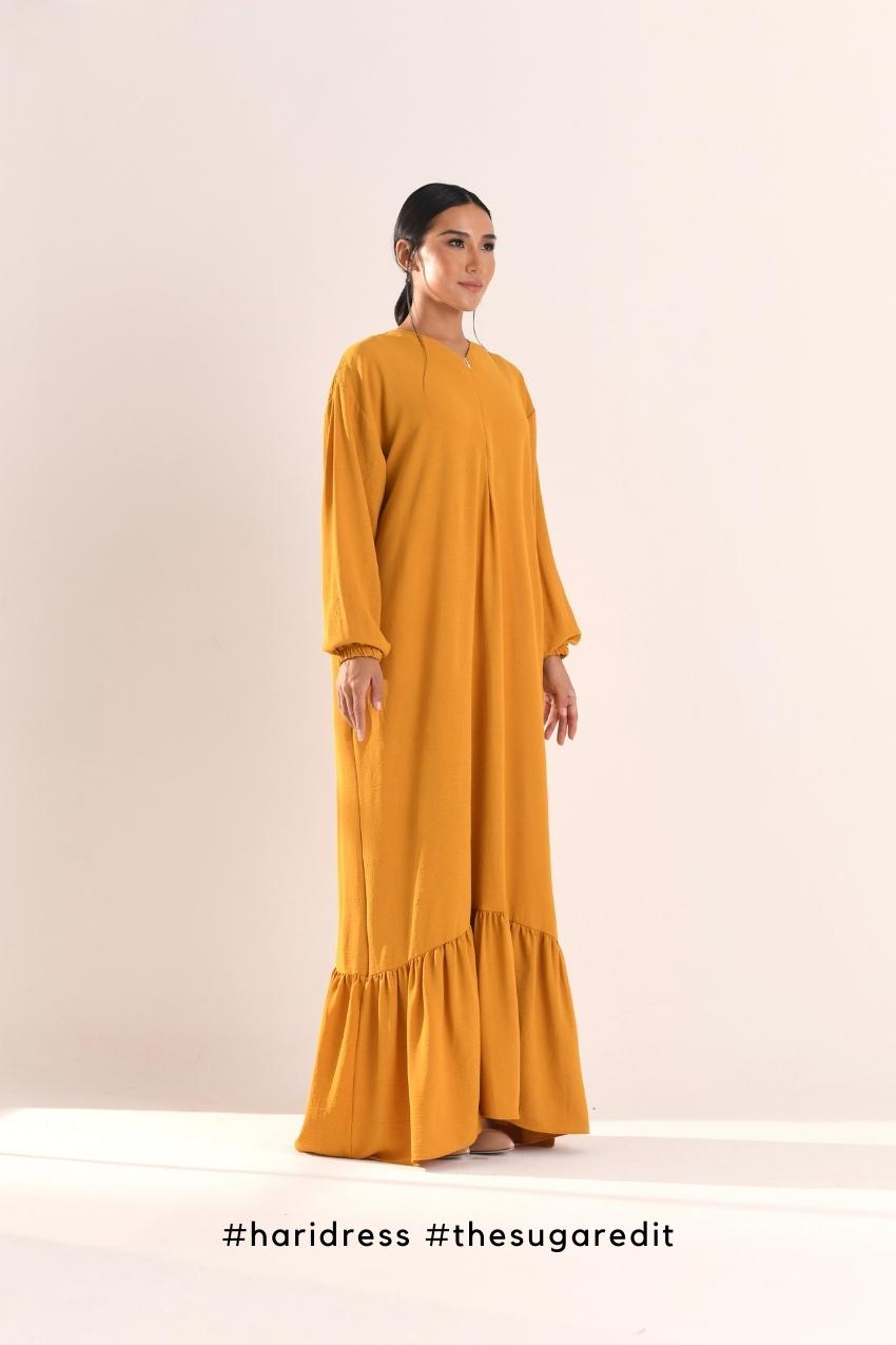 Ha-Ri Dress in Lite Mustard
