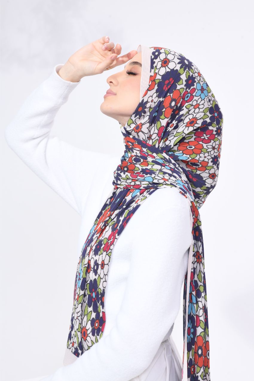 Sample ( Full Wide Pleats Shawl ) FlowerPower - CATS