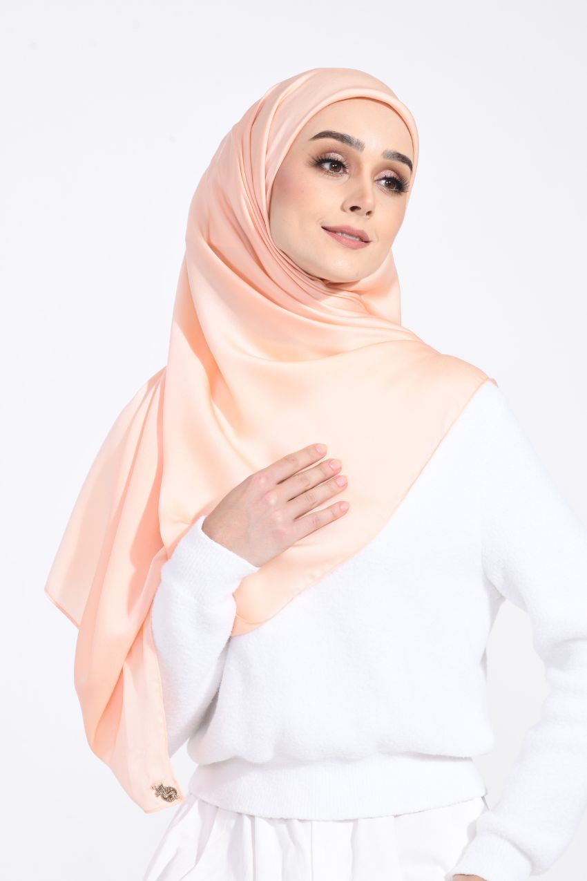 YOUR NEW MATE Smooth Satin Silk Ice Peach - Main Image