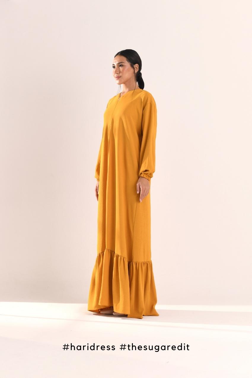 Ha-Ri Dress in Lite Mustard