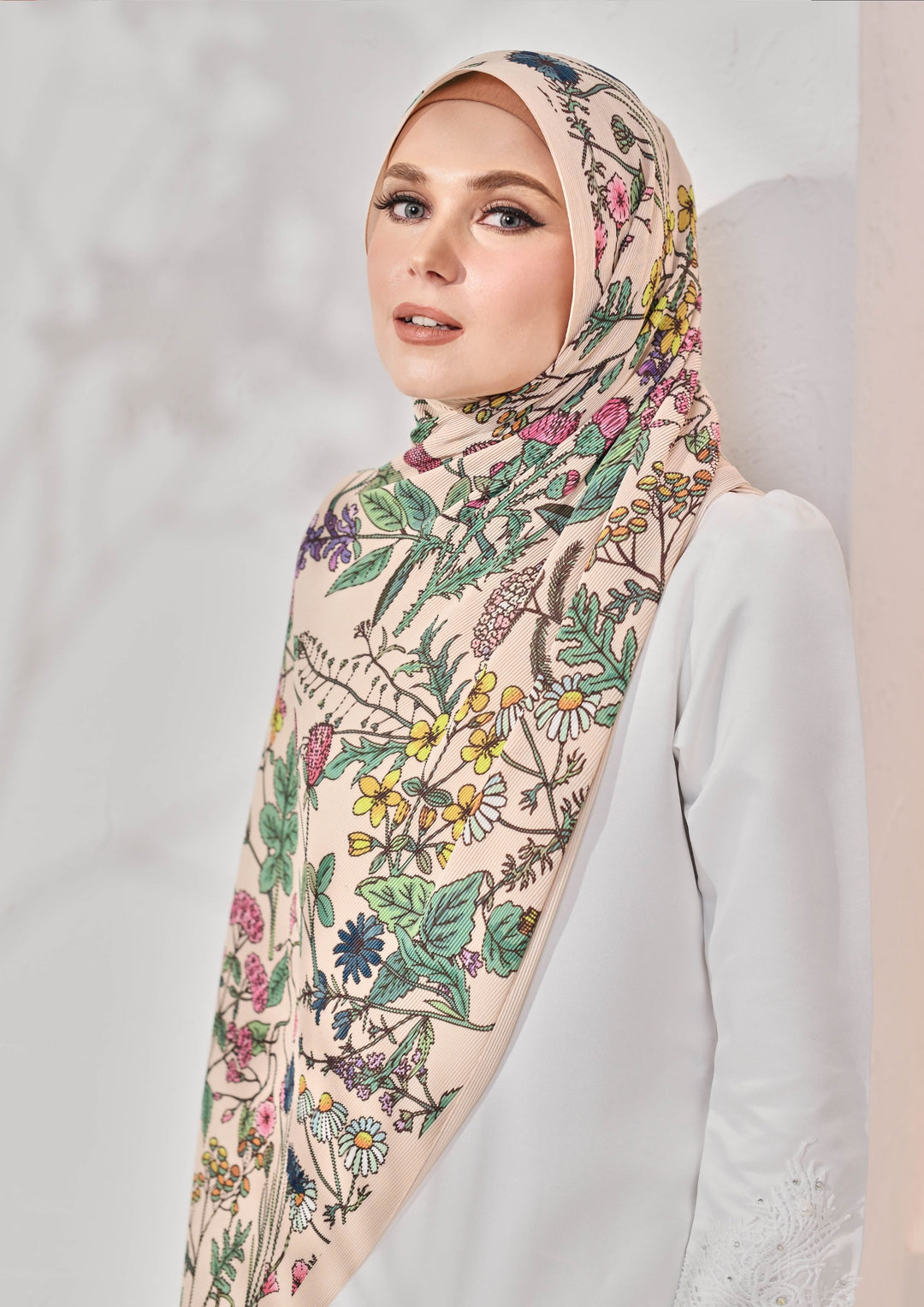 Sample - Full Pleats ) BLOOMING EID Shawls in CALLANTHA