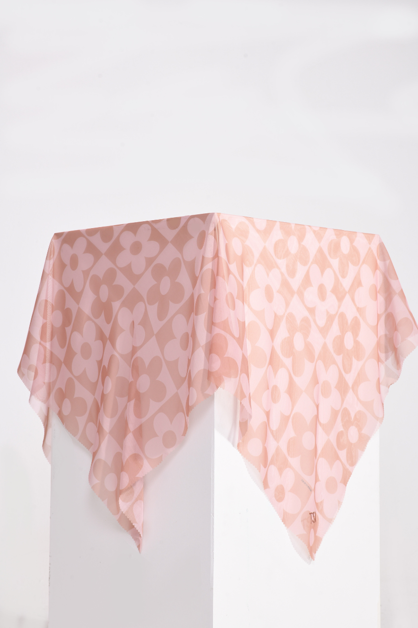 THESUGAREDIT Fiora Flower Series Japanese Voile In Square ( Soft )