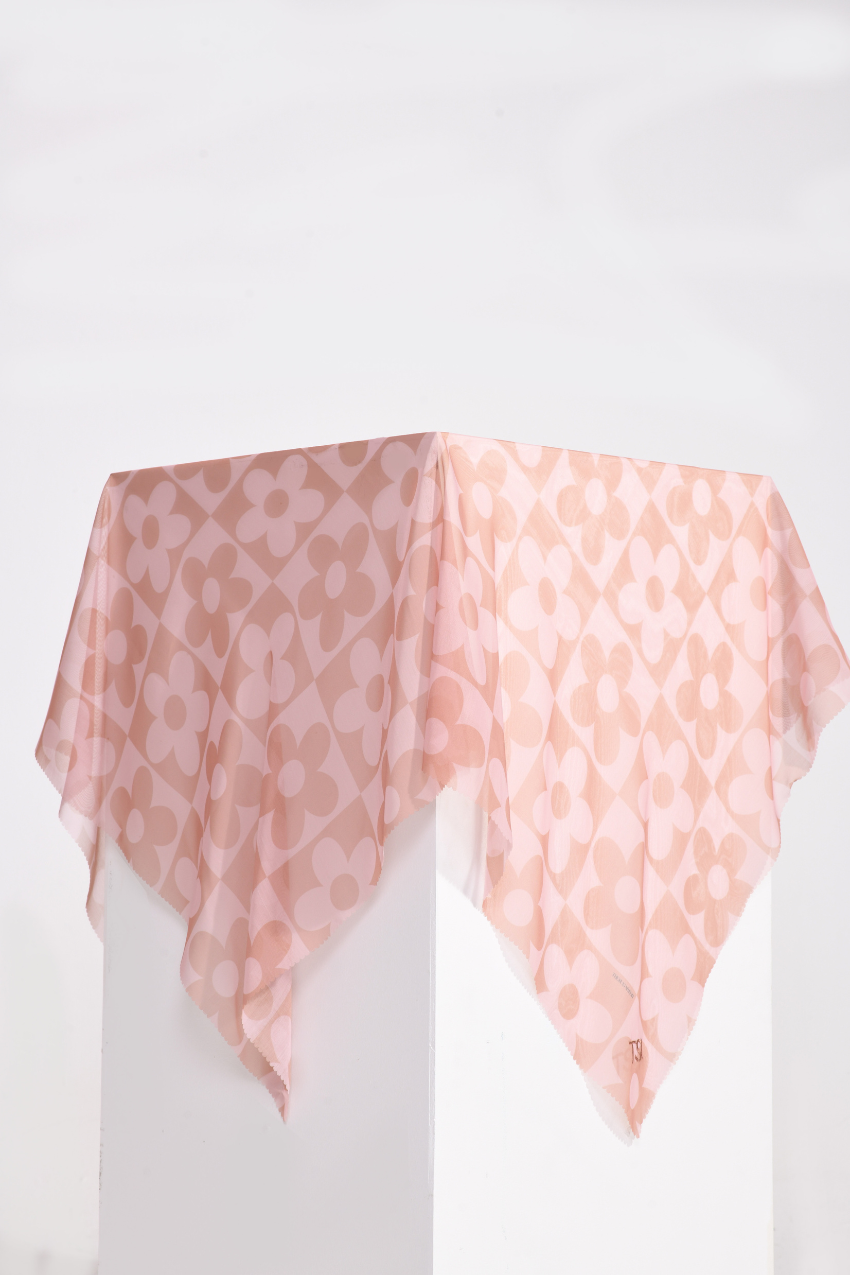 YES THESUGAREDIT Fiora Flower Series Japanese Voile In Square ( Soft )