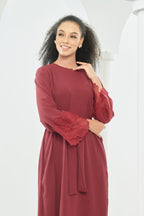 Noura Abaya [ Maroon ]