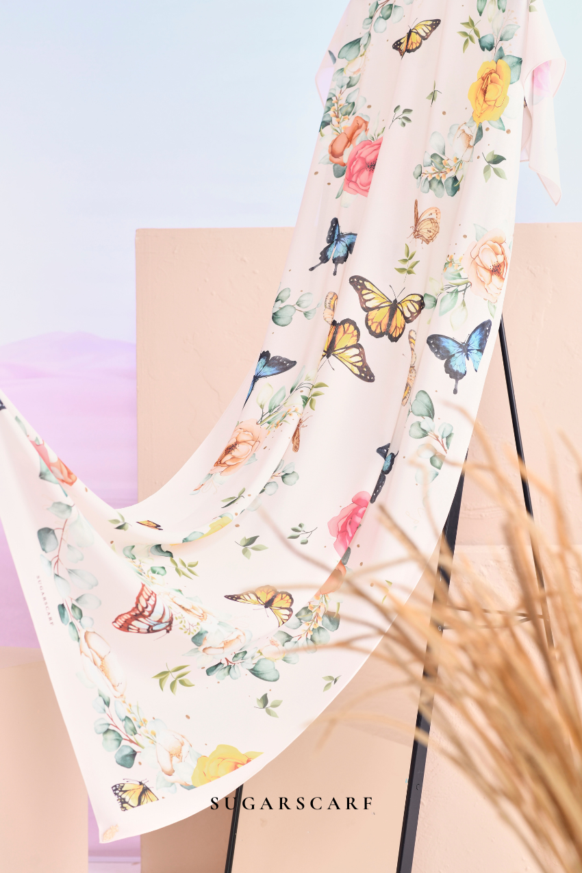 YES ( Long Scarf ) Garden of Hurrem Bloom in ( JEHAN  )