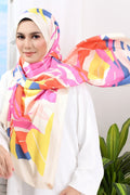 YES DEFECT - ( Long Scarf ) Rindu SatinSilk Shawl Mixed Satin Silk  ( Chitra )