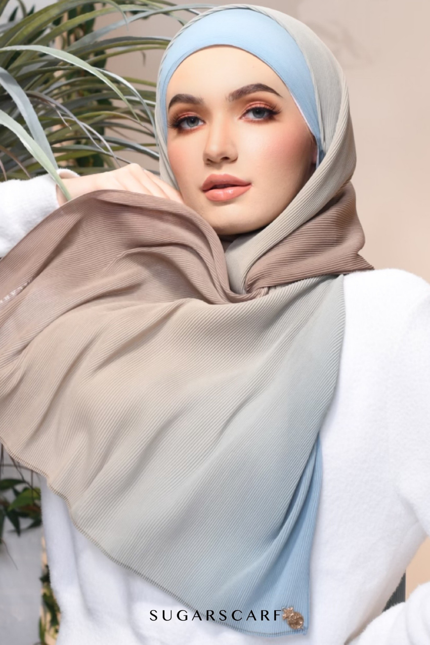 Sample Ombré Lumiére Wide Pleats in Raisa