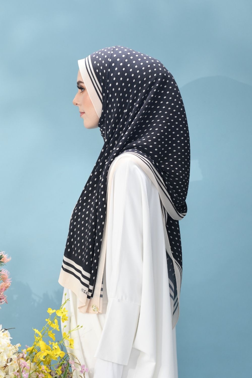 (SAMPLE) Classy Pleated Scarf in Andy Sachs