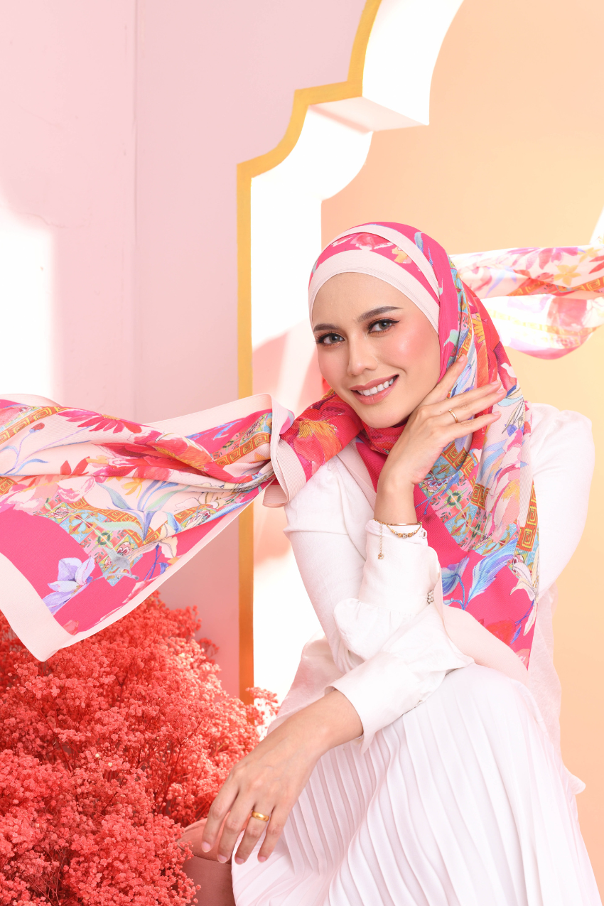 YES ( Full Wide Pleats Shawl ) Soulful Bloom Edition ( Talia )