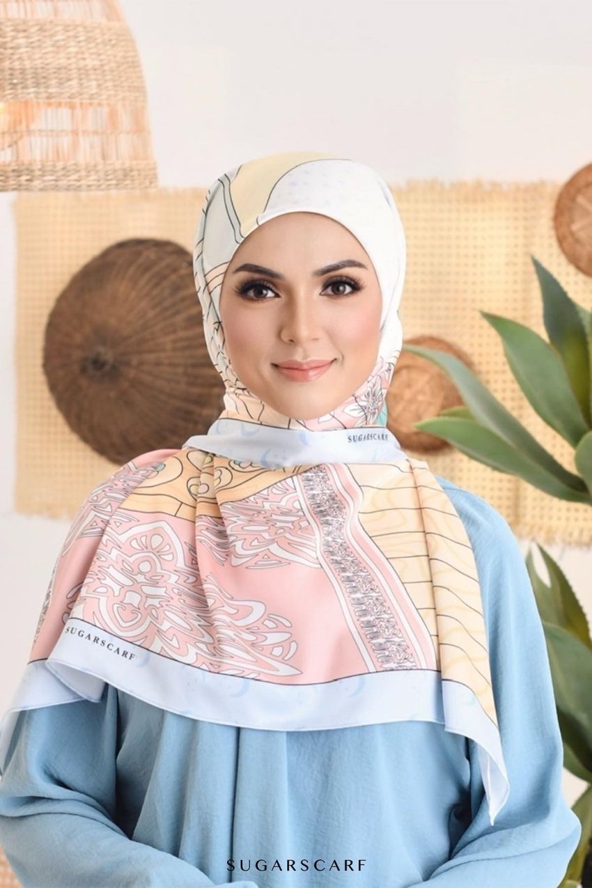 YES PERFECT - ( Square scarf ) RUMA - Kenangan Blue