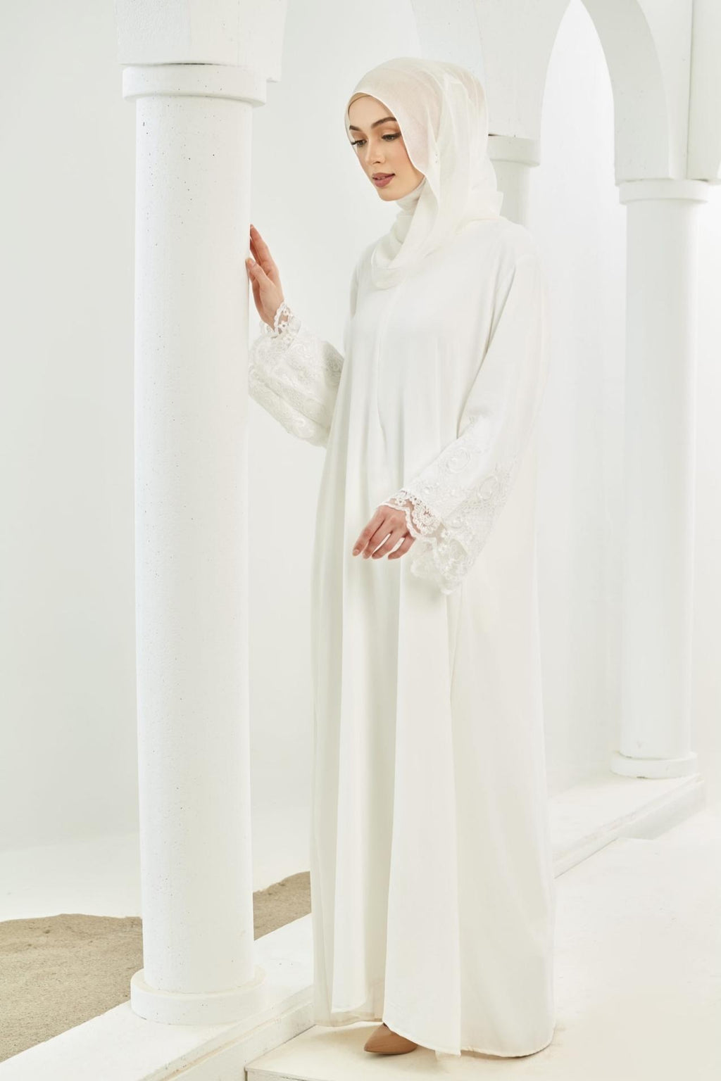Layla Abaya [ Off White ]