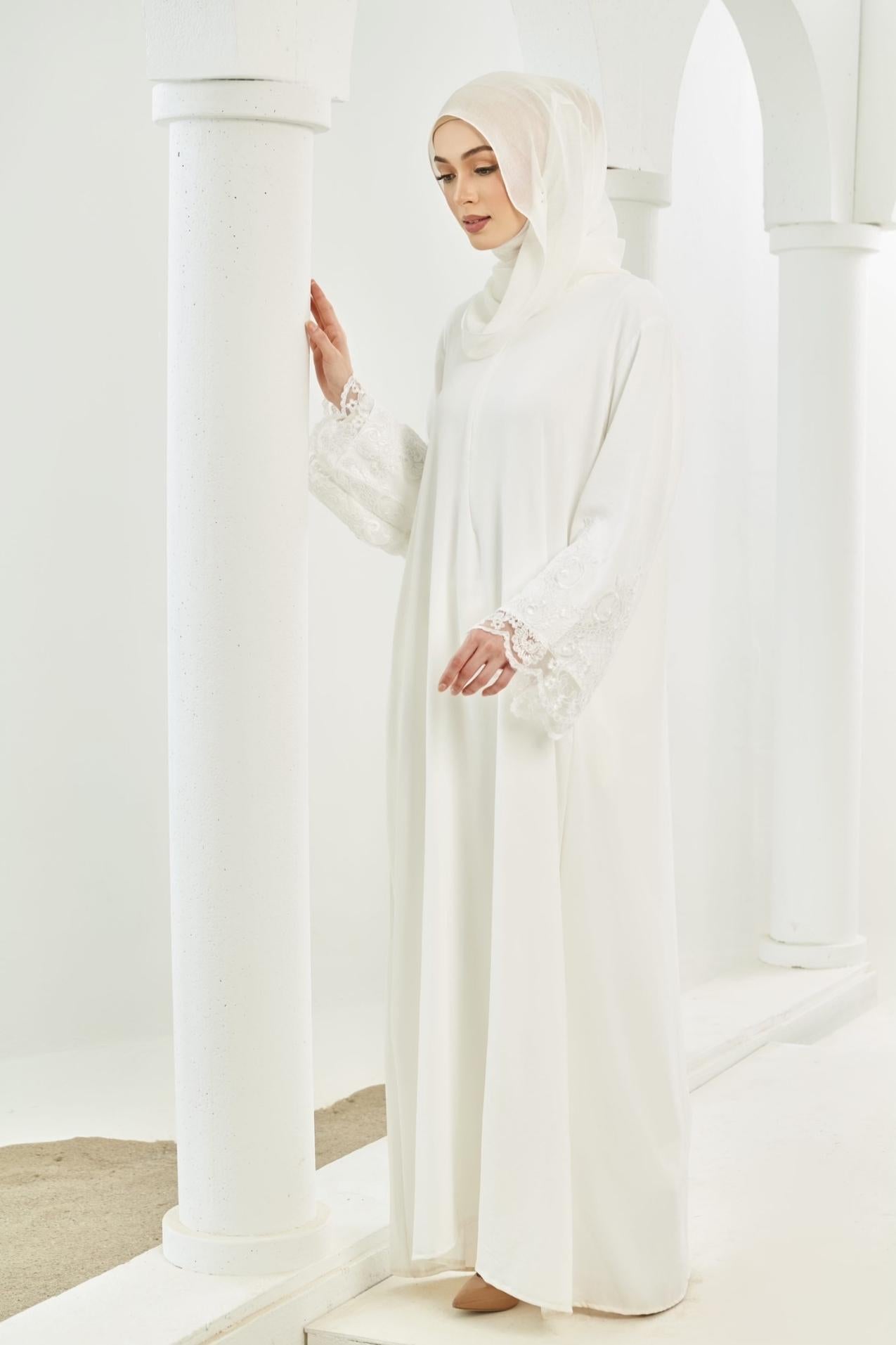 Layla Abaya [ Off White ]
