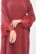 Noura Abaya [ Maroon ]