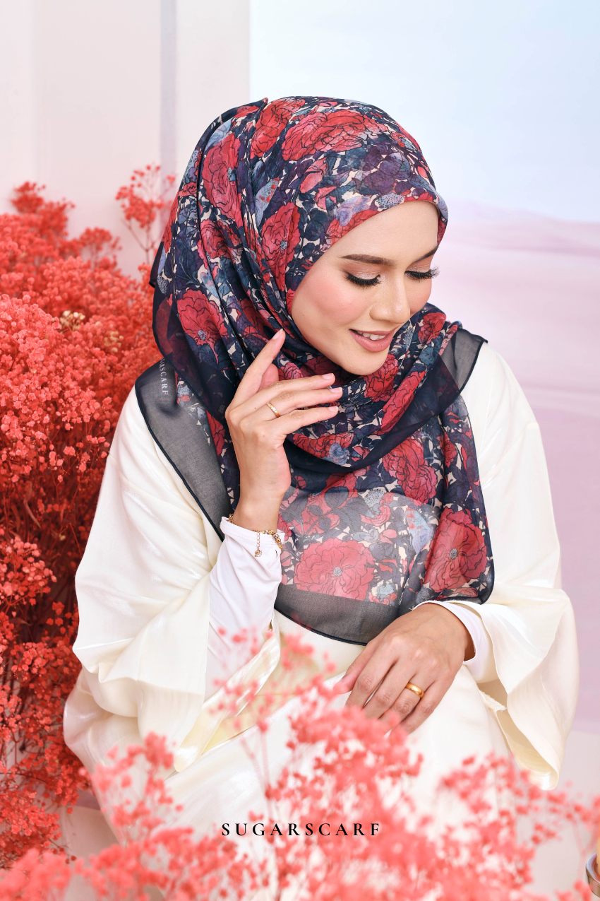 YES ( Japanese Voile Vol2 Square Scarf ) Garden of Hurrem Bloom in ( SOPHIA )