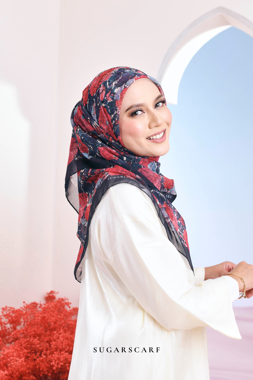 YES ( Japanese Voile Vol2 Square Scarf ) Garden of Hurrem Bloom in ( SOPHIA )