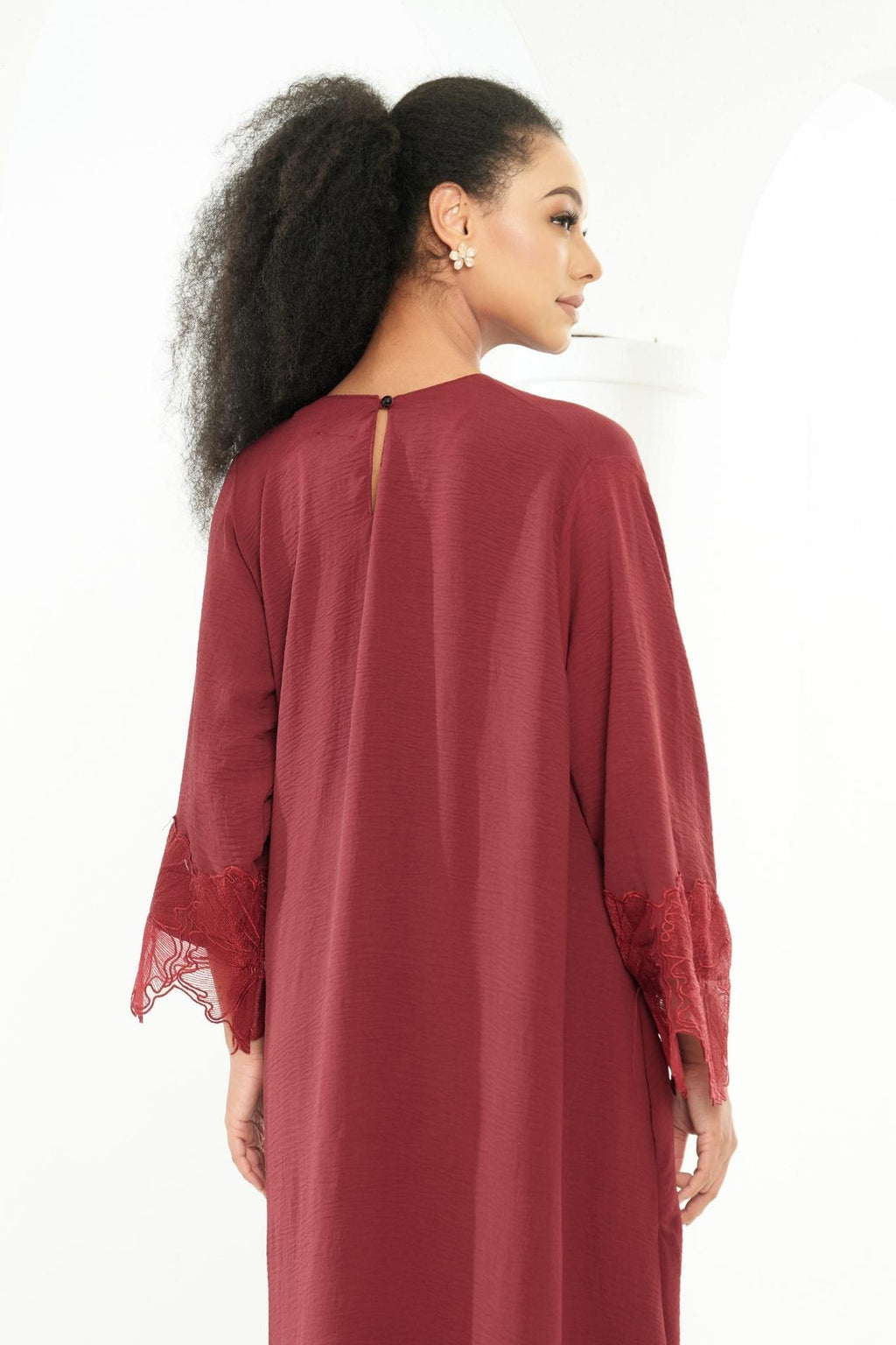 Noura Abaya [ Maroon ]