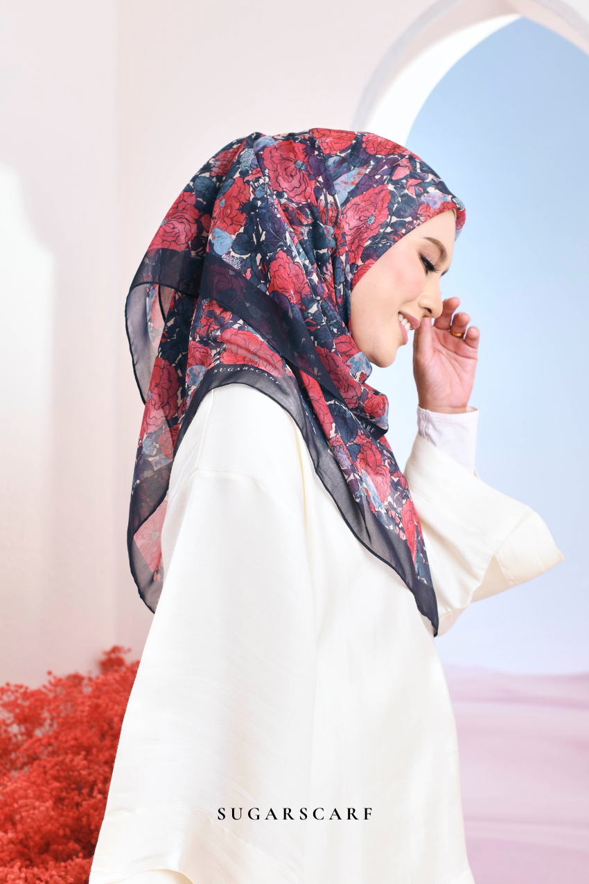 YES ( Japanese Voile Vol2 Square Scarf ) Garden of Hurrem Bloom in ( SOPHIA )