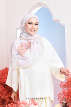 YES DEFECT - ( Japanese Voile Vol2 Square Scarf ) Garden of Hurrem Bloom in ( DENIZ )