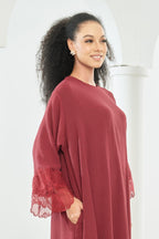 Noura Abaya [ Maroon ]
