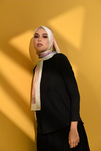 YES DEFECT-  Dolce Vita Mixed Satin Silk Long Shawl in New Dream