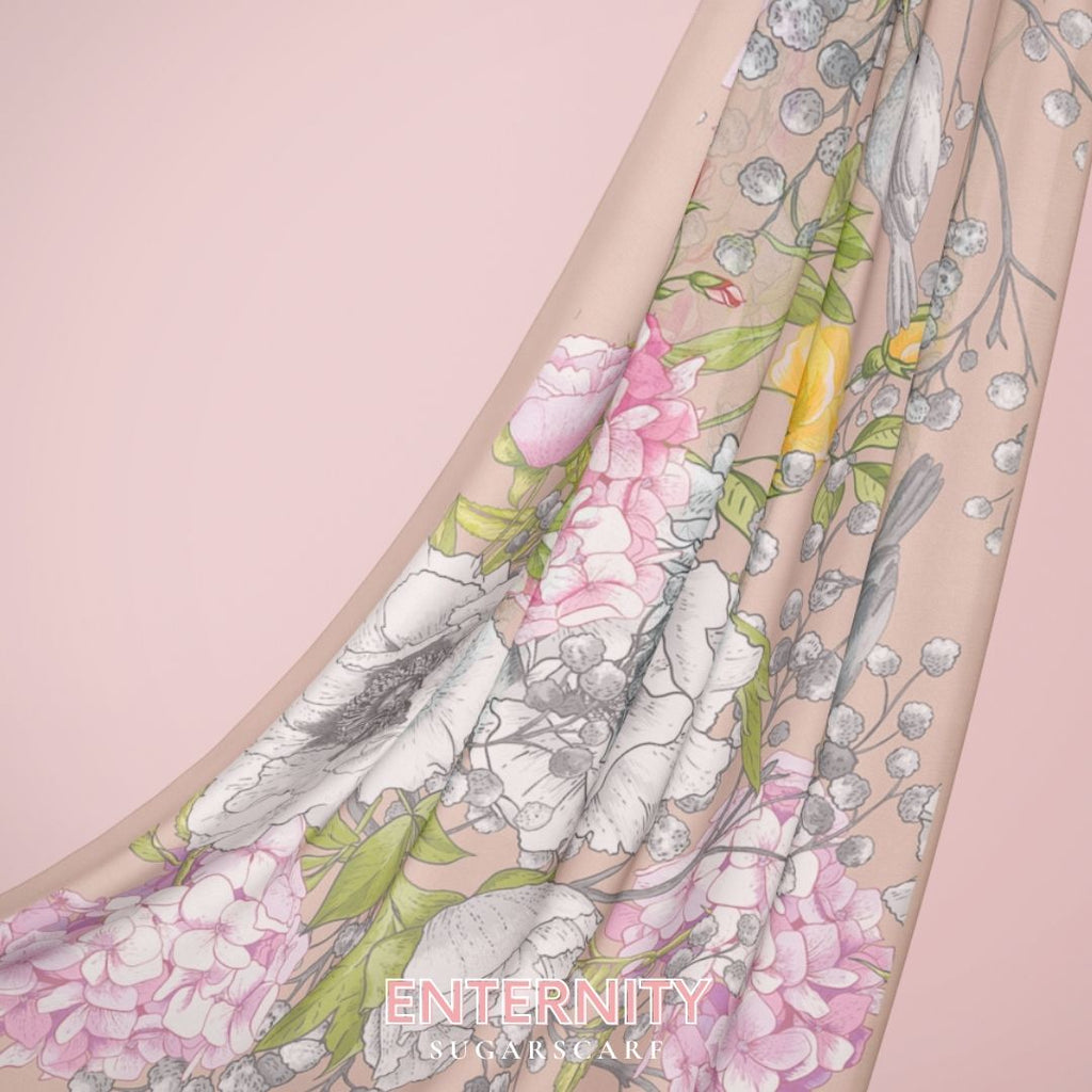 (SAMPLE) (Pleated Shawl) Bloom Journey Wide Pleats Scarf In Enternity