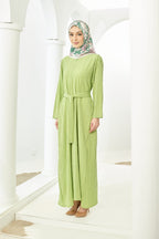 [ Ironless ] TheSugarEdit Bea Dress - Apple Green