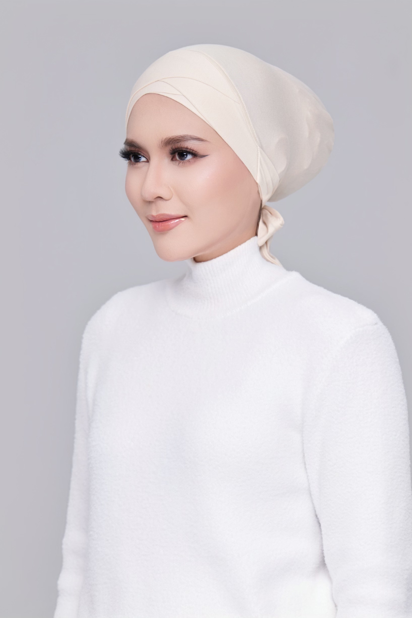 ( Signature Criss Cross) BambooViscose Ultimate Comfort Underscarf Inner In (Cream)