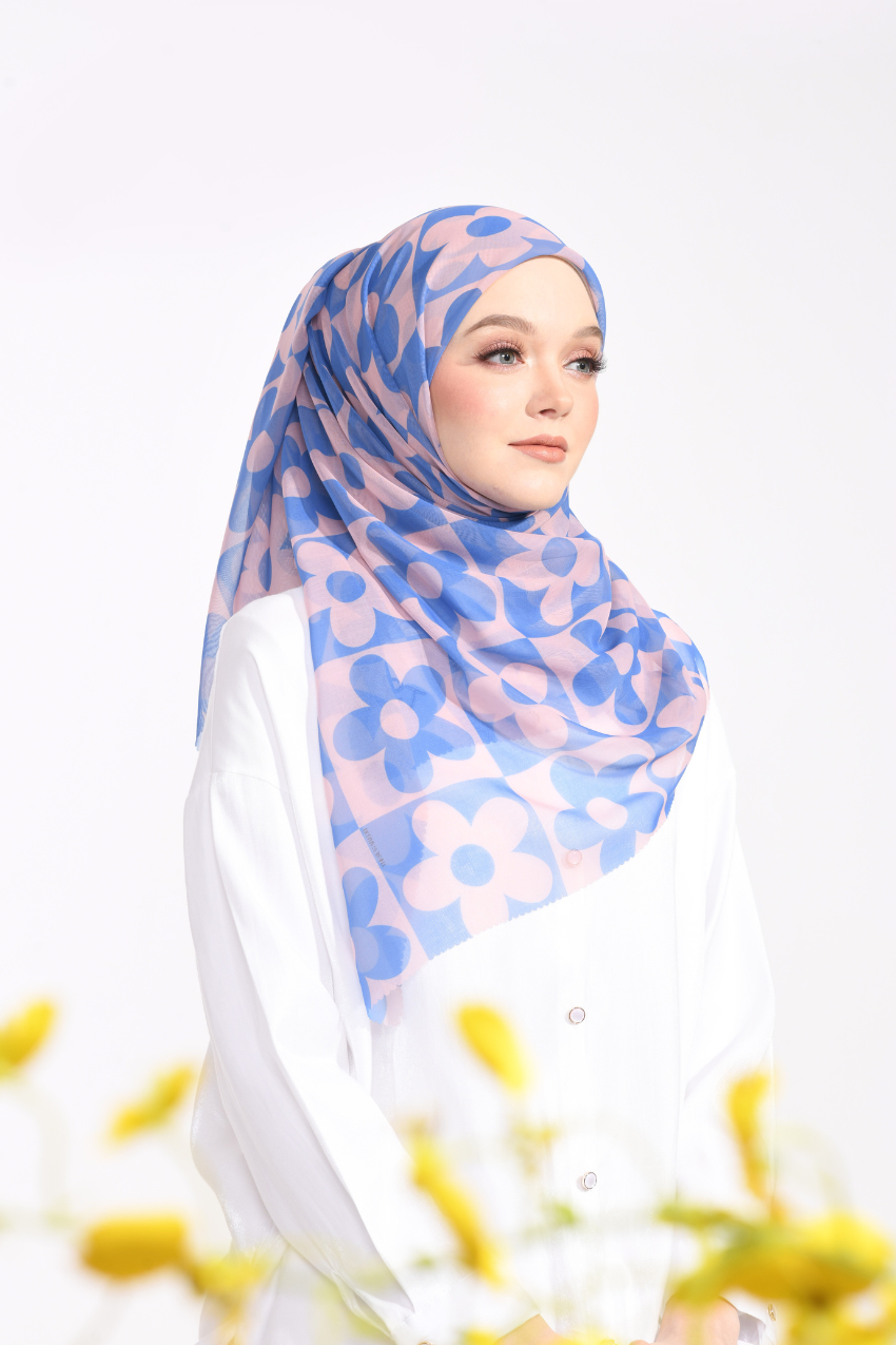 THESUGAREDIT Fiora Flower Series Japanese Voile In Square ( Winter )