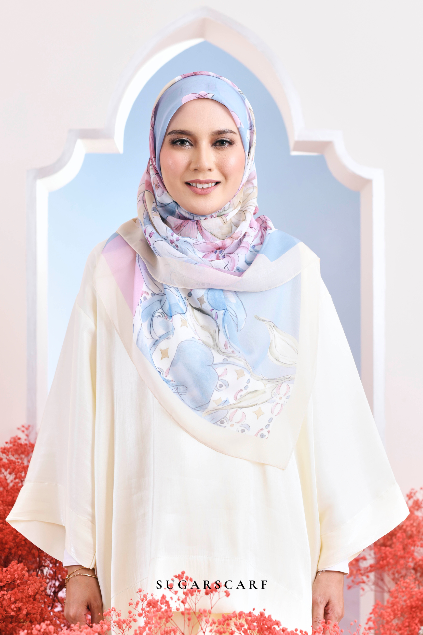 YES ( Japanese Voile Vol2 Square Scarf ) Garden of Hurrem Bloom in ( NADINE )