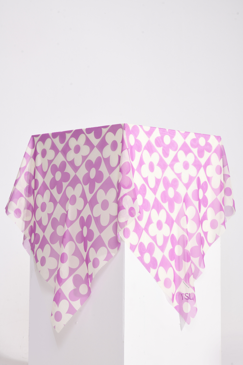 THESUGAREDIT Fiora Flower Series Japanese Voile In Square (BTS )